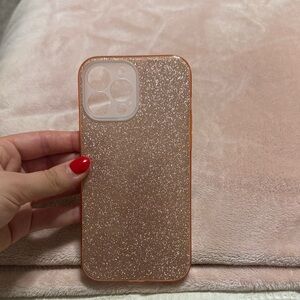 Glittery Gold 13 Pro Max iPhone Case
